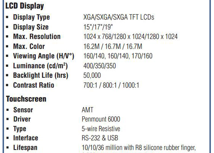 全新研華 工業等級平板顯示器FPM系列 15寸工業顯示器 FPM-5191G