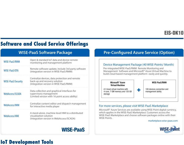 研華EIS-DK10 研華EIS-DK10，邊緣計(jì)算系統(tǒng)套件，包含整套物聯(lián)網(wǎng)設(shè)備，可快速實(shí)現(xiàn) IoT 實(shí)驗(yàn)環(huán)境搭建，幫助產(chǎn)品快速開發(fā)。