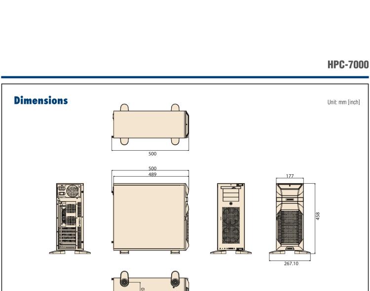 研華HPC-7000 用于EATX / ATX / MicroATX主板的塔式服務(wù)器機(jī)箱