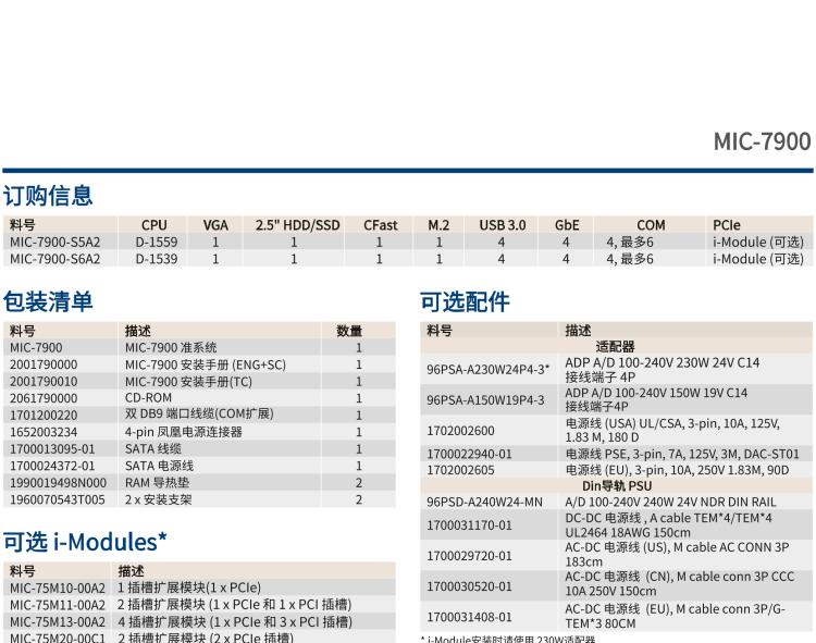 研華MIC-7900 Intel Xeon 板載處理器緊湊型無風扇系統