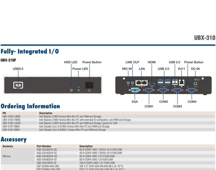 研華UBX-310 無風扇多功能服務器