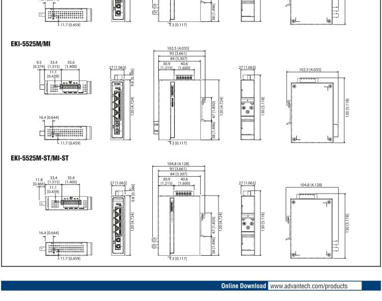 研華EKI-5525SI-ST 1光4電百兆ProView(組態(tài))系列工業(yè)以太網(wǎng)交換機(jī)（包含單模/多模、SC/ST接口）