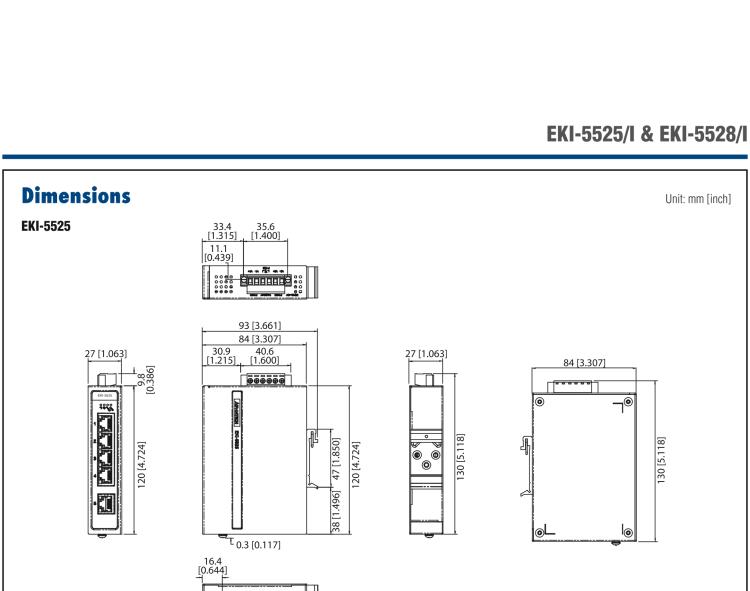 研華EKI-5528I 8端口百兆ProView（組態）系列寬溫型工業以太網交換機