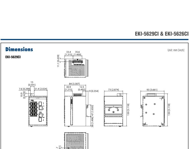 研華EKI-5626CI 2千兆光電組合端口 + 16百兆網口 ProView (組態)系列工業以太網交換機