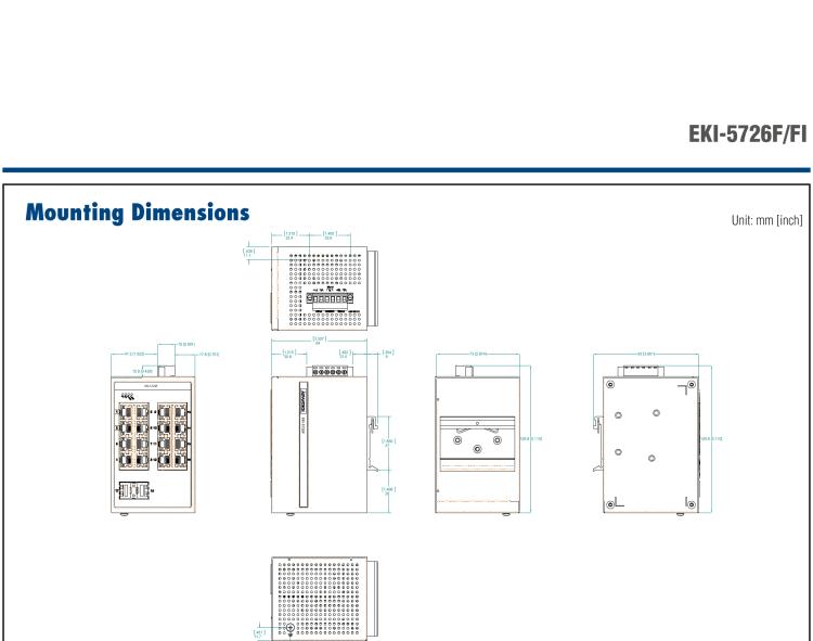 研華EKI-5726FI 2SFP 16網口全千兆ProView(組態)系列工業以太網交換機