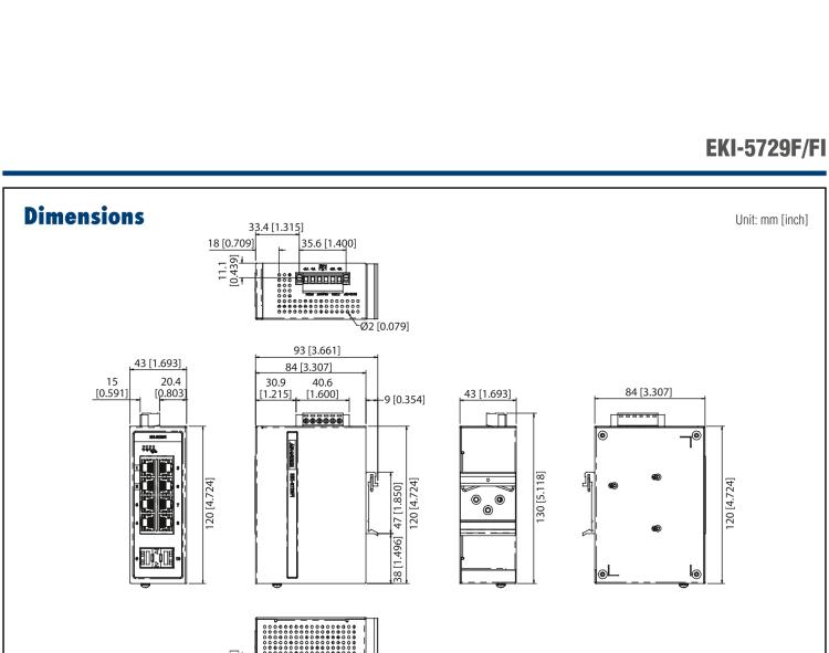 研華EKI-5729FI 2 SFP千兆光8千兆電寬溫型ProView(組態)系列工業以太網交換機