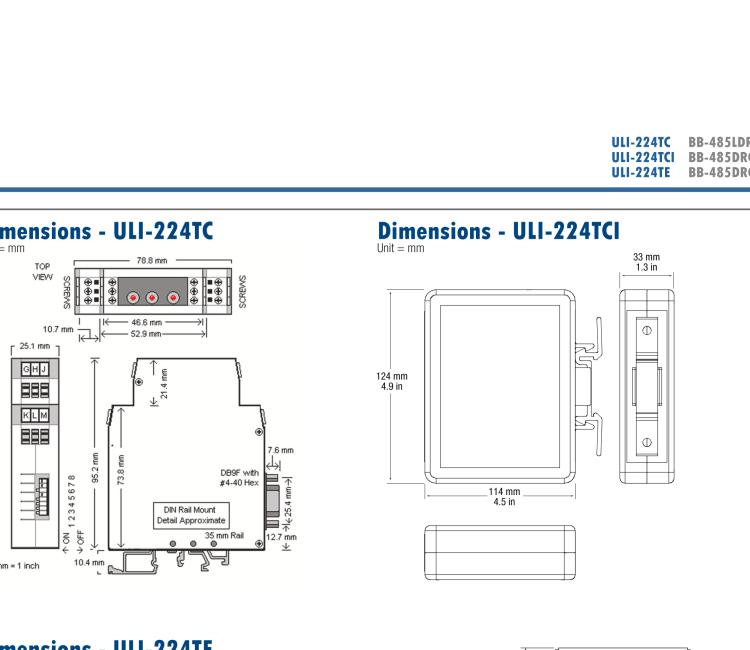 研華BB-485DRCI-PH ULI-224TE 重型工業 RS-232 至 RS-422/485 隔離轉換器