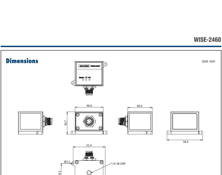 研華WISE-2460 10KHz@1-axis Smart Vibration Sensor