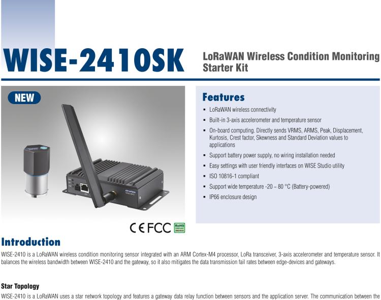 研華WISE-2410SK LoRaWAN Wireless Condition Monitoring Starter Kit