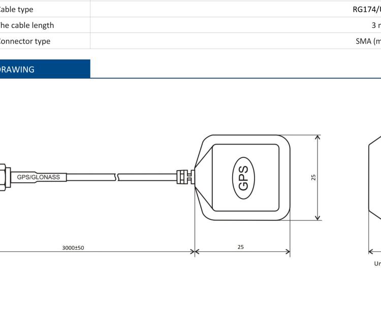 研華BB-AP-AGNSS-SMA Antenna GPS/GLONASS, Magnetic base, SMA-M