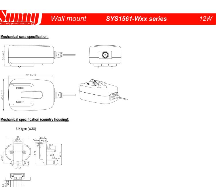 研華BB-RPS-v2-WR2-UK Wall Power supply, ICR-32xx, v2, UK plug