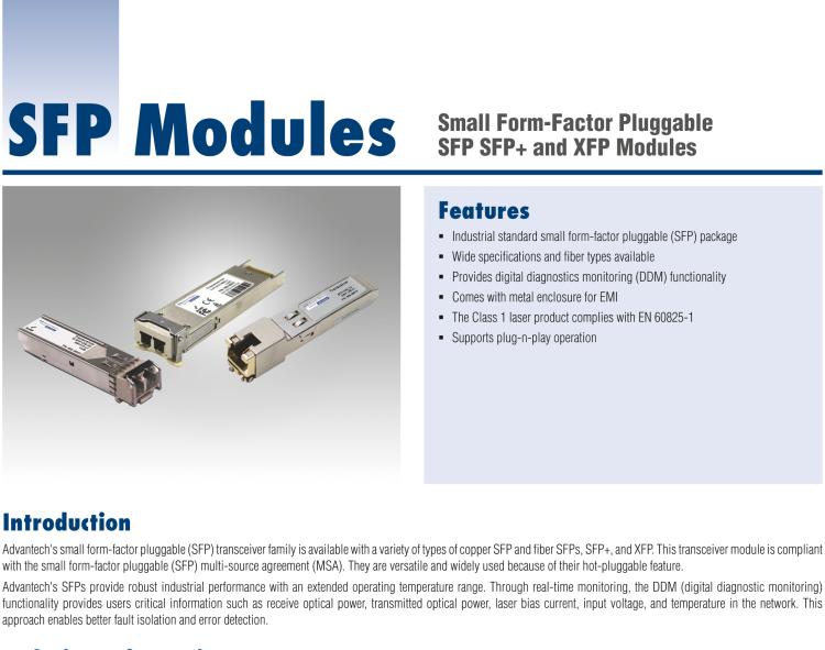 研華SFP-GS4-70KRX-LC Hardened SFP/1250-ED, SSLX-SM/LC (1550XMT/1490RCV) 70km (also known as 808-38726)