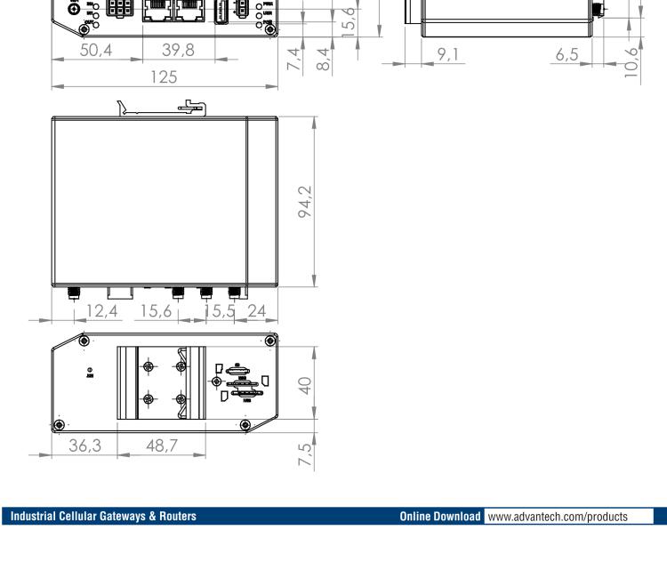 研華BB-SR30400121 SmartFlex, EMEA/LATAM/APAC, 5× ETH, Metal, ACC EU