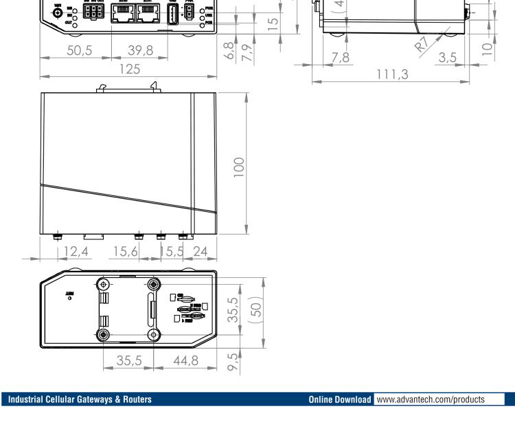 研華BB-SR31010125 SmartFlex, Global, 5x ETH, WiFi, Metal, ACC Int.