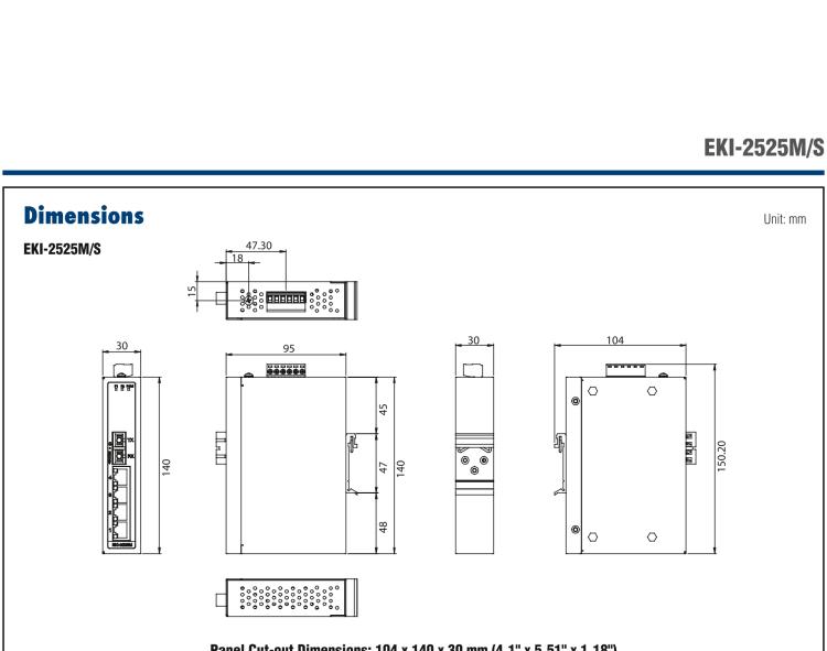 研華EKI-2525S 4電口1單模光纖非網管工業以太網交換機