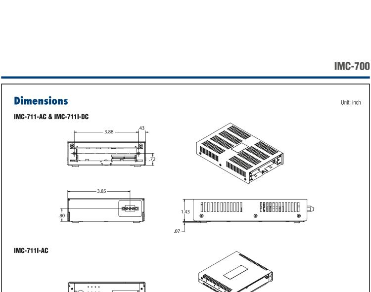 研華IMC-716-DC Managed Modular 6-slot Media Converter Chassis, DC Power (also known as MediaChassis 850-10953-DC)