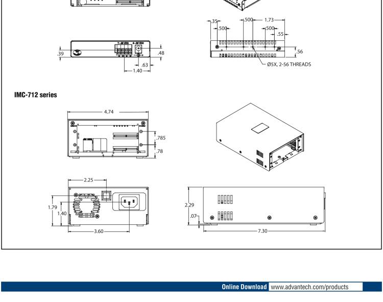 研華IMC-712I-AC Managed Hardened Modular 2-slot Media Converter Chassis, AC Power w/o power cord