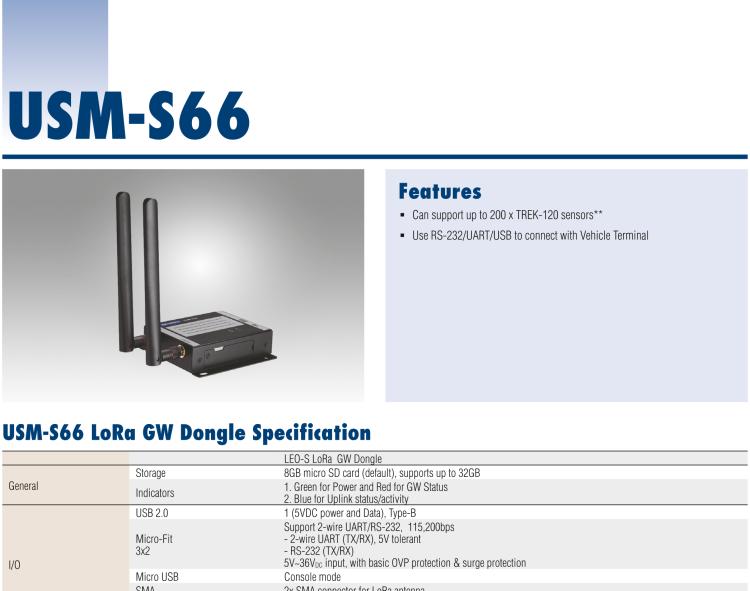 研華USM-S66 LoRa Vehicle Gateway