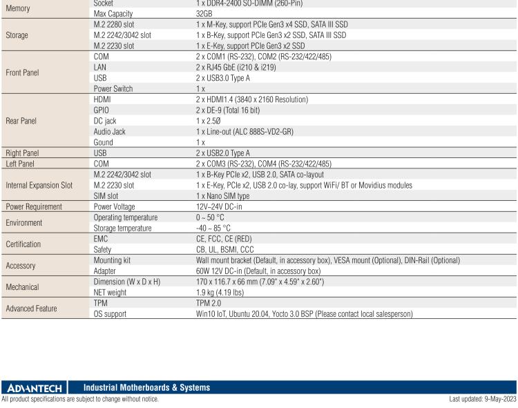 研華EPC-U3233 Intel Whiskey Lake Core-i 系列掌上型無風扇嵌入式工控機