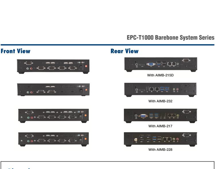 研華EPC-T1217 板載Intel? 奔騰 4核 N4200 處理器。支持雙重顯示，無風扇設計，1U超薄高度，支持上架。