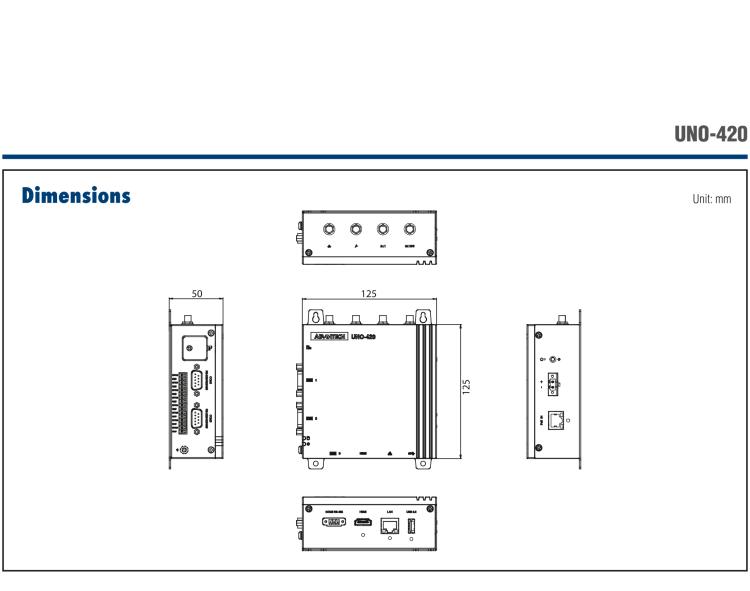 研華UNO-420 采用 Intel? Atom? E3815 的行業專用計算機