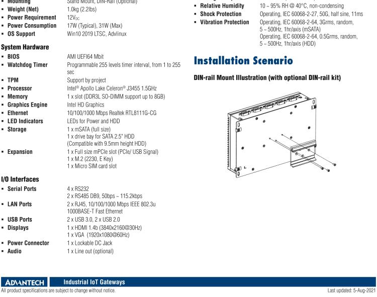 研華UNO-247 搭載 Intel? Celeron? J3455 的物聯(lián)網(wǎng)邊緣計算平臺