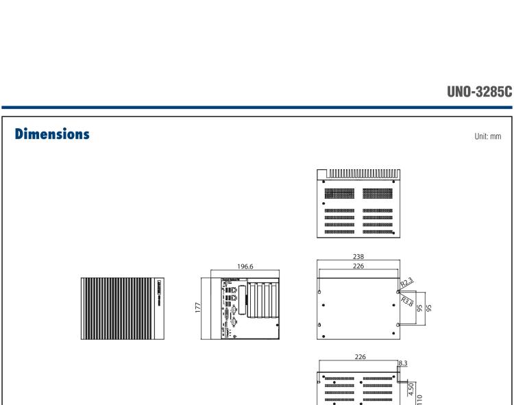 研華UNO-3285C 搭配Intel? Core?處理器，4×PCI(e) 擴(kuò)展槽，2 x GbE, 2 x mPCIe, HDMI, DVI-I