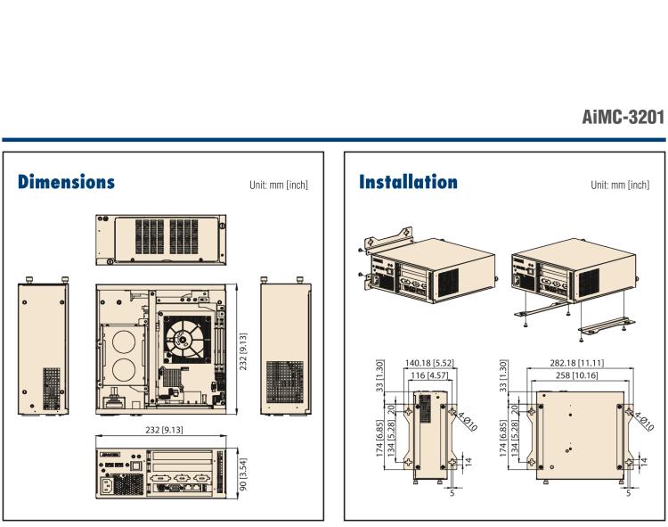 研華AIMC-3201 智能微型計(jì)算機(jī)，支持英特爾酷睿? i7/i5/i3 CPU，H81芯片組, 2個(gè)擴(kuò)展槽, 250W 80Plus 電源