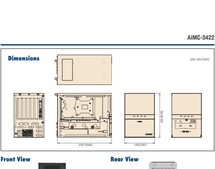 研華AIMC-3422 Micro Computer with Intel? Core? i7/i5/i3 Processor, Intel? H110 Chipset, 5 x Expansion Slots, and 300W 80PLUS PSU