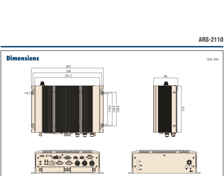 研華ARS-2110 EN50155 Intel? Atom? E3845 無風扇設計之列車車輛控制系統