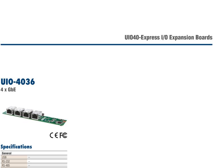 研華UIO-4032 UIO40-Express I/O 擴(kuò)展卡，支持 RS-232, USB & GbE