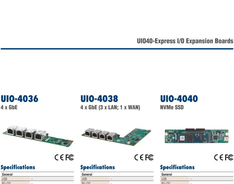 研華UIO-4038 UIO40-Express I/O 擴(kuò)展卡，，支持 3 LAN & 1 WAN