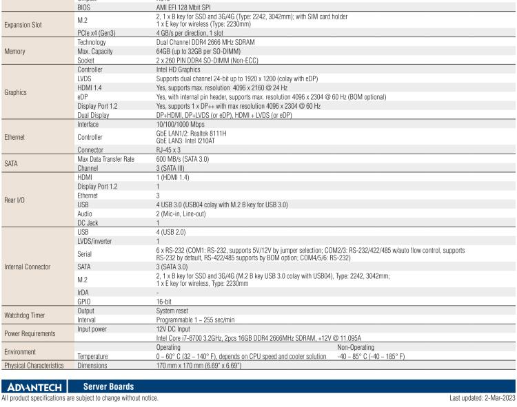 研華AIMB-286 Intel? 第8/9代 Core? i 系列處理器，搭載Intel H310芯片組。超薄設計，結構緊湊。