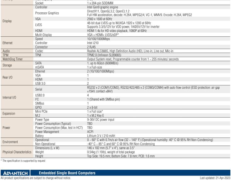 研華PCM-9366 Intel 第六代Atom?奔騰N4200賽揚(yáng)N3350，3.5寸單板電腦