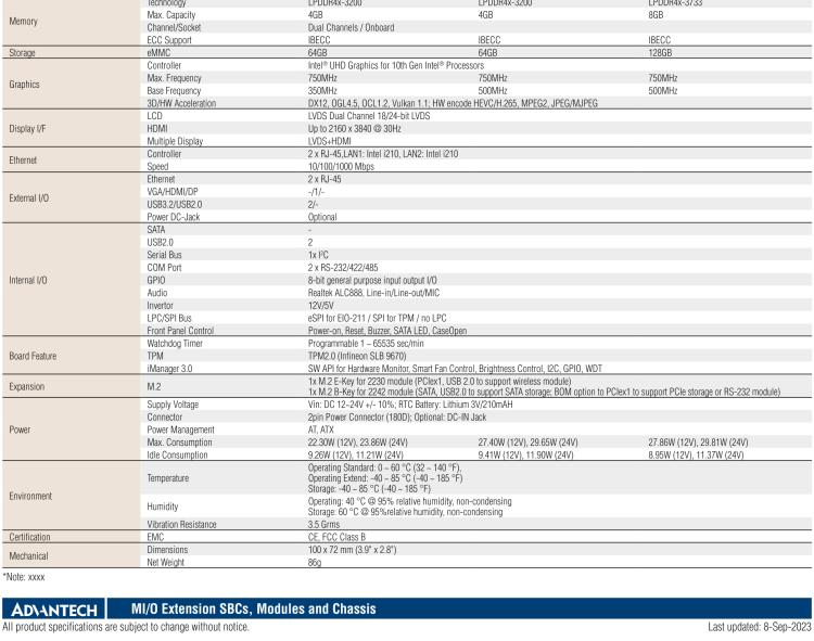 研華MIO-2363 Intel 第8代Atom系列 PICO-ITX 2.5‘’單板電腦