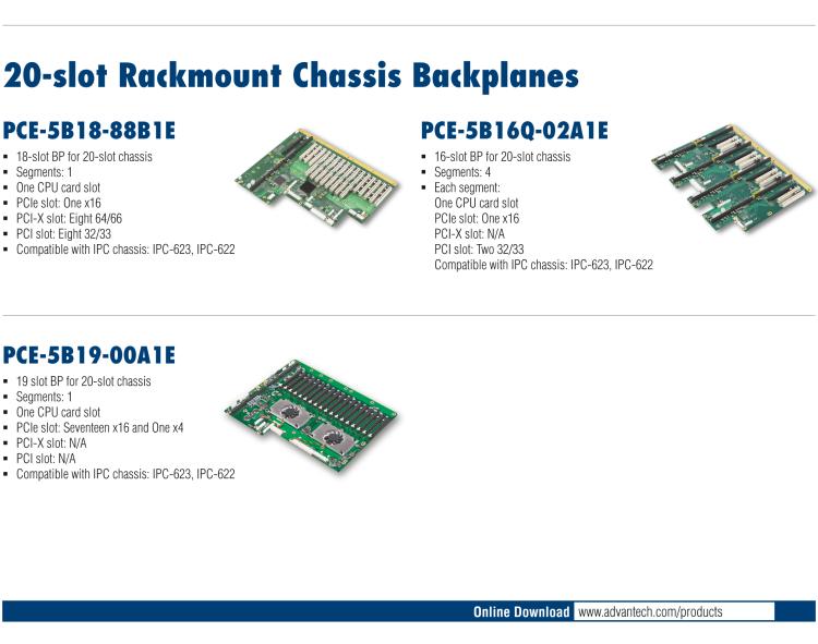 研華PCE-5B08 8-slot BP for 8-slot chassis