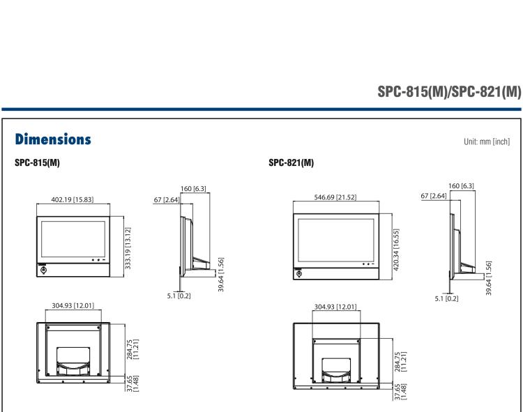 研華SPC-821(M) 21.5英寸集成控制工業顯示器