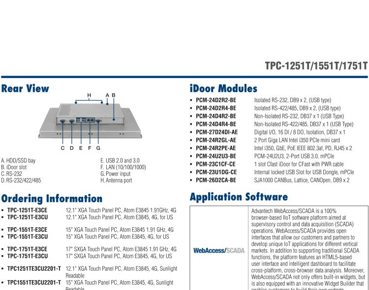 研華TPC-1251T(B) 12寸XGA TFT LED LCD工業信息終端平板電腦，搭載英特爾?凌動?處理器