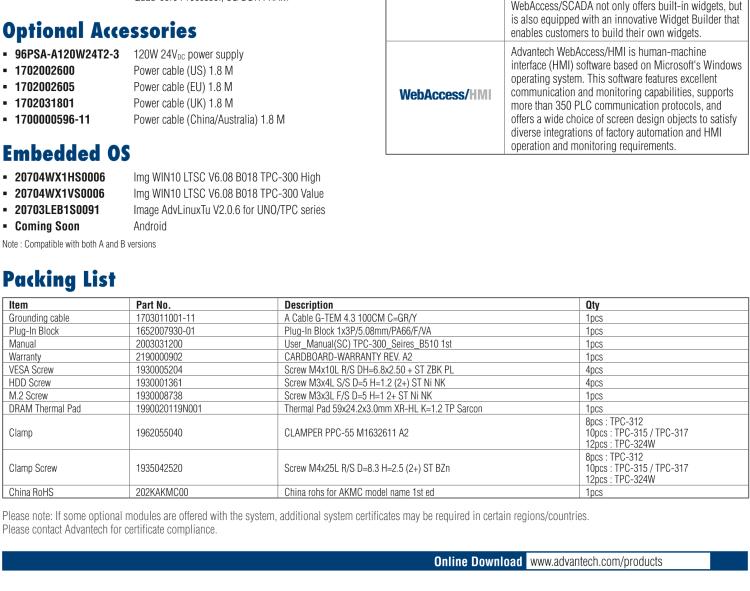 研華TPC-317 17" SXGA TFT LED LCD工業平板電腦，搭載第八代Intel?Core?i3/ i5/ i7處理器，內置8G DDR4 RAM