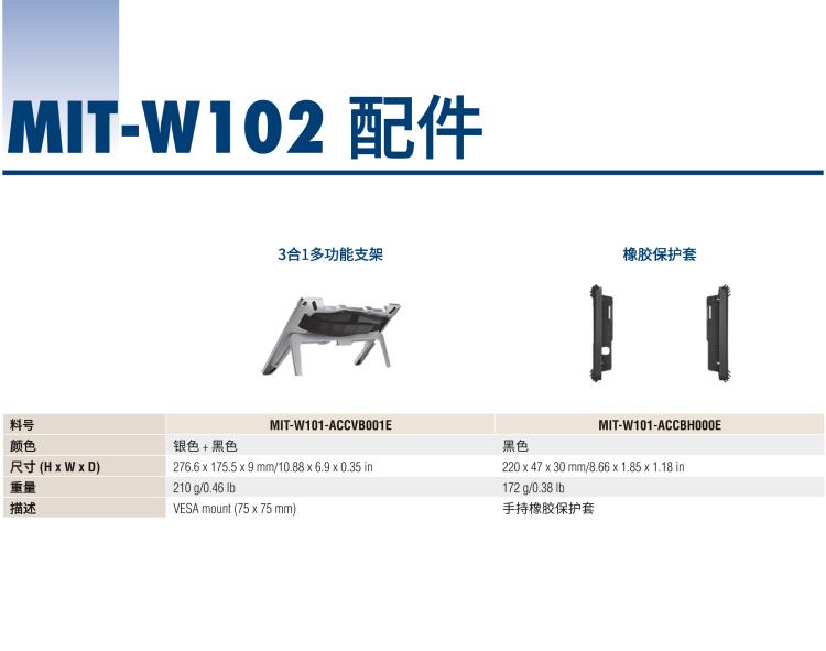 研華MIT-W102 10.1" 醫療級平板電腦，搭載 Intel?Pentium? 處理器和電容觸摸屏