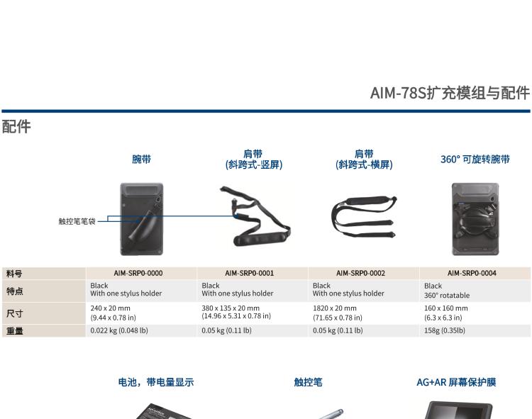 研華AIM-78S 10.1" 工業移動手持平板電腦，搭載高通? 驍龍? 660 處理器, 安卓10操作系統