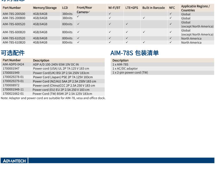 研華AIM-78S 10.1" 工業移動手持平板電腦，搭載高通? 驍龍? 660 處理器, 安卓10操作系統