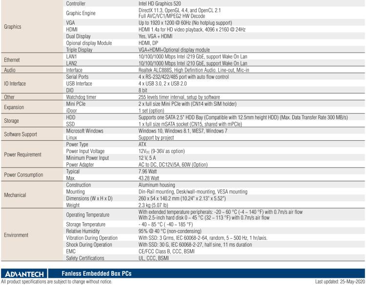 研華EPD-ARK-2250L 研華EPD專用應用服務器，高級版。Intel i7，1TB SATA，16G DDR4。