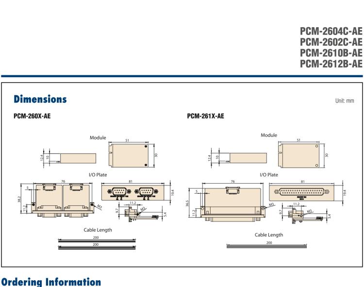 研華PCM-2612B 非隔離RS-422/485，4端口，DB9，PCIe I/F