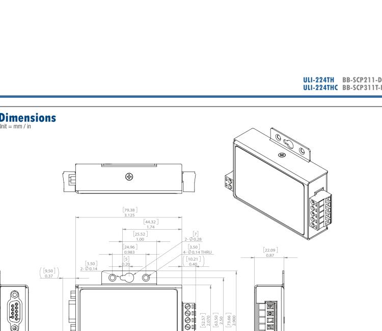 研華BB-485DRCI ULI-224TCI 三隔離RS-232至RS-422/485轉換器